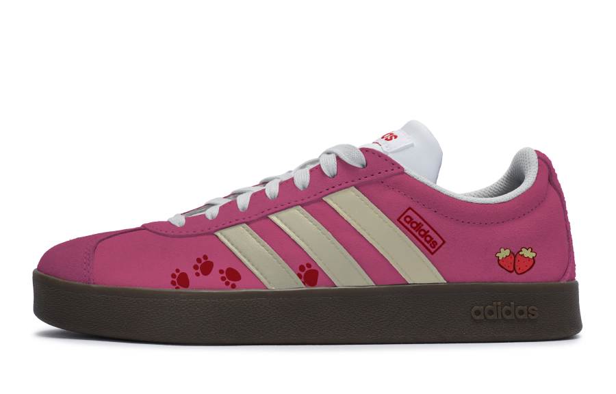 Adidas Neo Vl Court 811 Manufacturing, Strawberry Cute Paws Low top Skateboard Shoes Unisex Pink