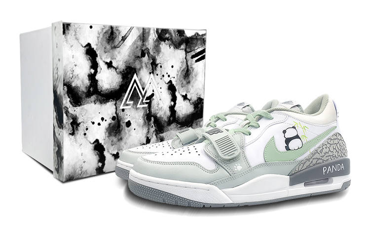 Jordan Jordan Legacy 312 Low top Skateboard Shoes Men's White Gray Green