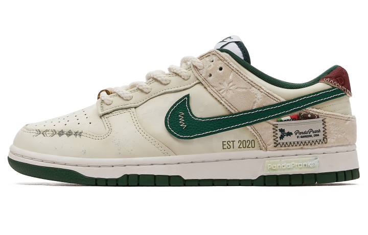 Nike Nike Dunk Slip Resistant Abrasion Resistant Low top Skateboard Shoes Unisex Beige Green