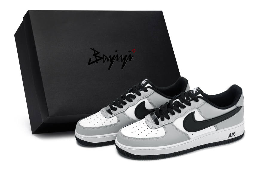 Nike Nike Air Force 1 811 Manufacturing, Cloud Smoke Gray, Special Shoe Box Low top Skateboard Shoes Men's Black White Gray