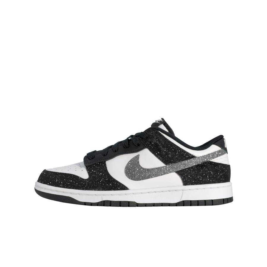 Nike Nike Dunk Slip Resistant Abrasion Resistant Low top Skateboard Shoes Unisex Black Silver Diamond
