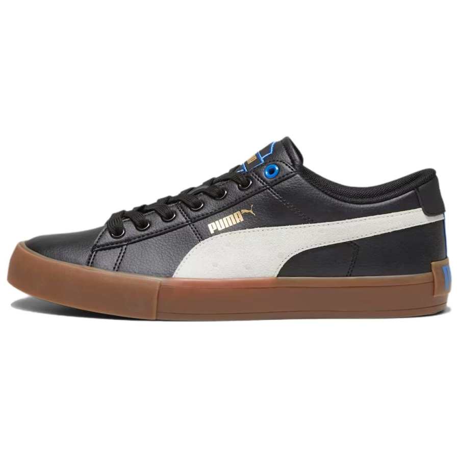 PUMA Bari Comfortable And Lightweight Abrasion Resistant Low top Skateboard Shoes Unisex Black White