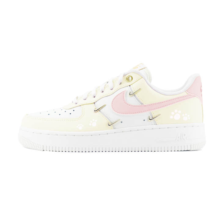 Nike Nike Air Force 1 Low top Skateboard Shoes Unisex Yellow White