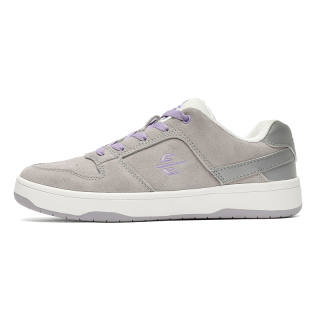 JIANKECHAO Slip Resistant Cushioning Abrasion Resistant Low top Skateboard Shoes Unisex Purple Gray