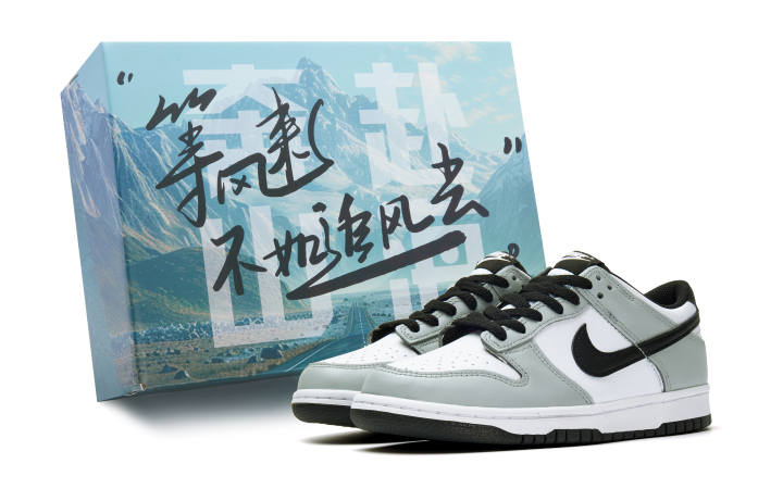 Nike Nike Dunk Abrasion Resistant Low top Skateboard Shoes Unisex Gray Black