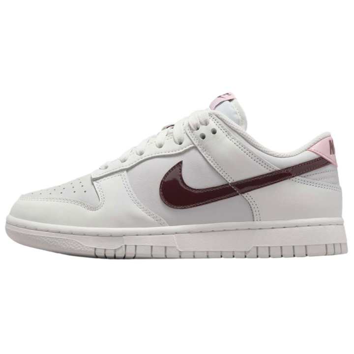 Nike Nike Dunk Leather Low top Skateboard Shoes Women's White Red Pink
