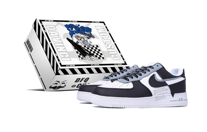 Nike Nike Air Force 1 Low top Skateboard Shoes Men's Black White