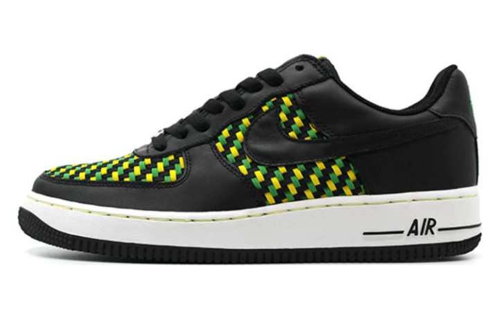 Nike Nike Air Force 1 Low Premium Woven Black Green Yellow