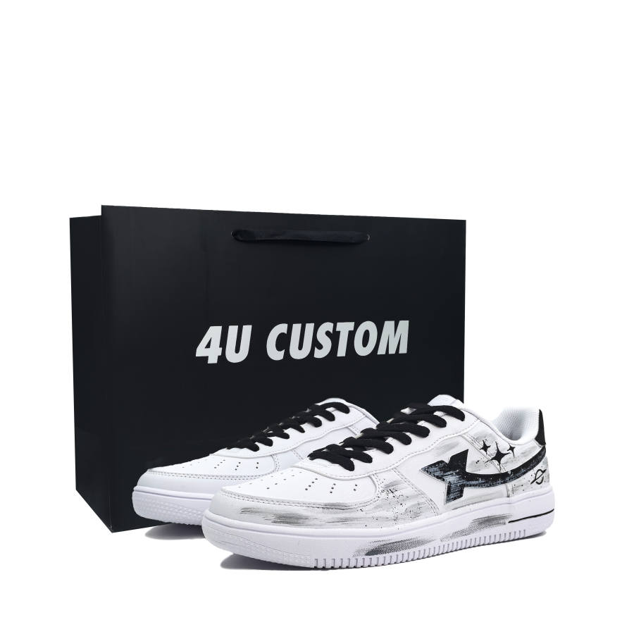 XTEP Air Force 1 Cushioning, Wear Resistant Low top Skateboard Shoes Unisex Gray White