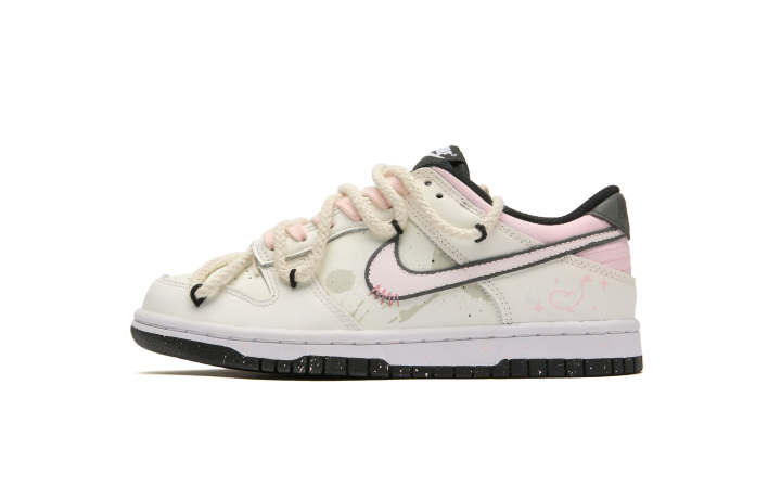 Nike Nike Dunk Impact Resistance Quick Dry Abrasion Resistant Low top Skateboard Shoes GS Beige Pink