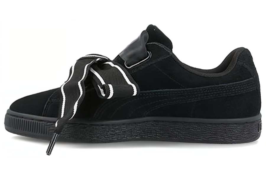 PUMA Suede Heart Satin New Authentic Black Women's