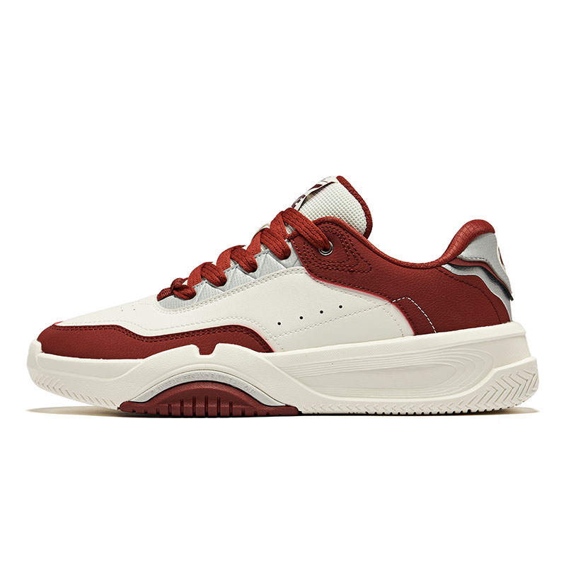 Erke Caramel Latte 2.0 Abrasion Resistant Breathable Low top Skateboard Shoes Men's Microcrystal White Bordeaux Red