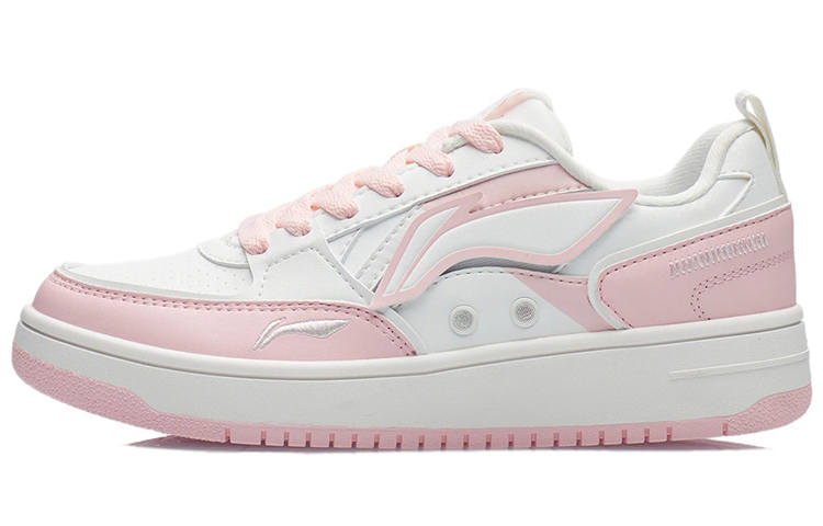 Li-Ning Li Ning Synthetic Leather Comfortable Slip Resistant Cushioning Abrasion Resistant Low top Skateboard Shoes Women's