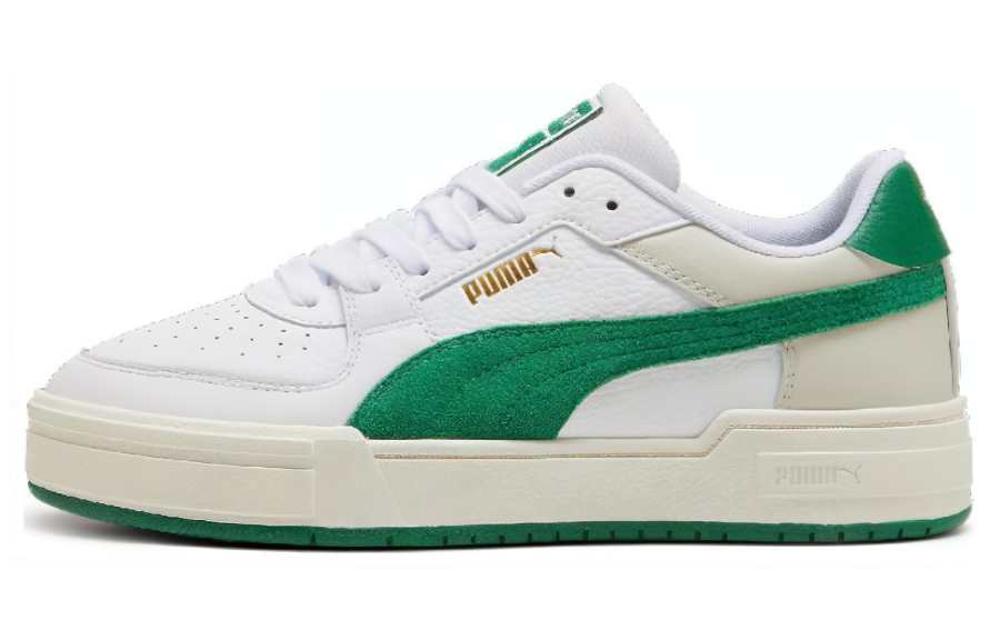 PUMA Ca Pro Comfortable Cushioning Abrasion Resistant Low top Skateboard Shoes Unisex White Green