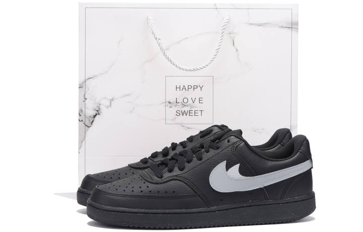 Nike Nike Air Force 1 Slip Resistant Abrasion Resistant Low top Skateboard Shoes Unisex Black Gray