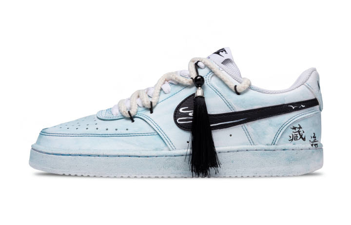 Nike Nike Court Vision 1 Low top Skateboard Shoes Unisex White Blue