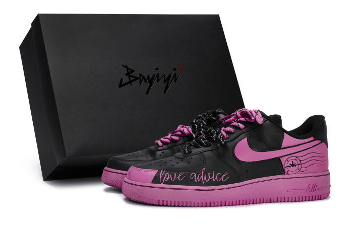 Nike Nike Air Force 1 811 Manufacturing, Love's Advice Black Rose Red, Special Shoe Box Slip Resistant Abrasion Resistant
