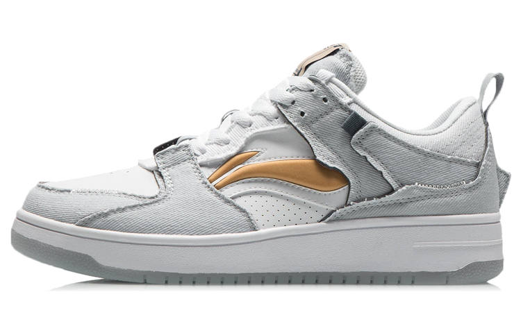 Li-Ning Li Ning Mystic Layer Pro Coverage Thermal Slip Resistant Low top Skateboard Shoes Men's White Gray