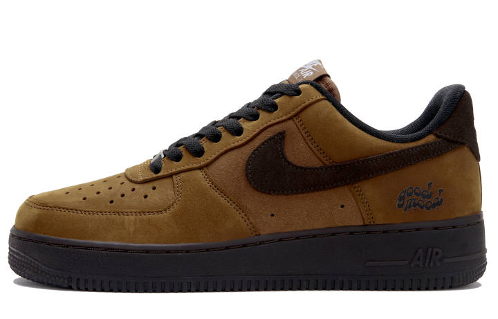 Nike Nike Air Force 1 Slip Resistant Abrasion Resistant Low top Skateboard Shoes Unisex Tan