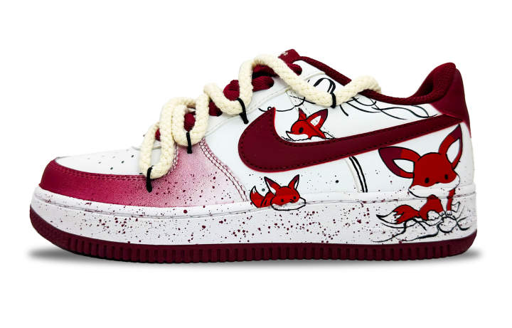 Nike Nike Air Force 1 Low top Skateboard Shoes GS Red White