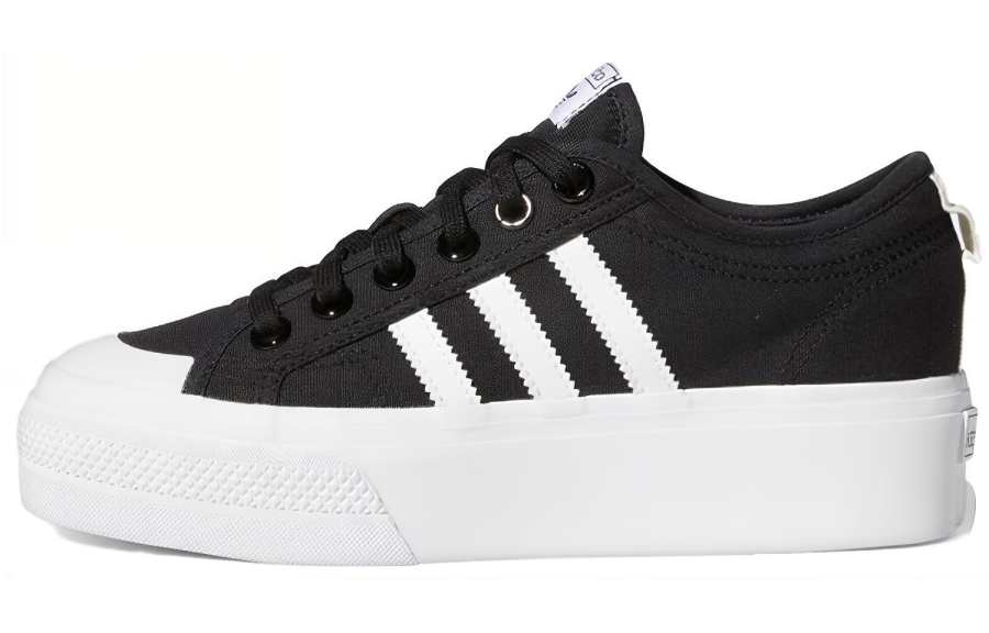Adidas Originals Nizza Platform Low top Skateboard Shoes Women's White Black