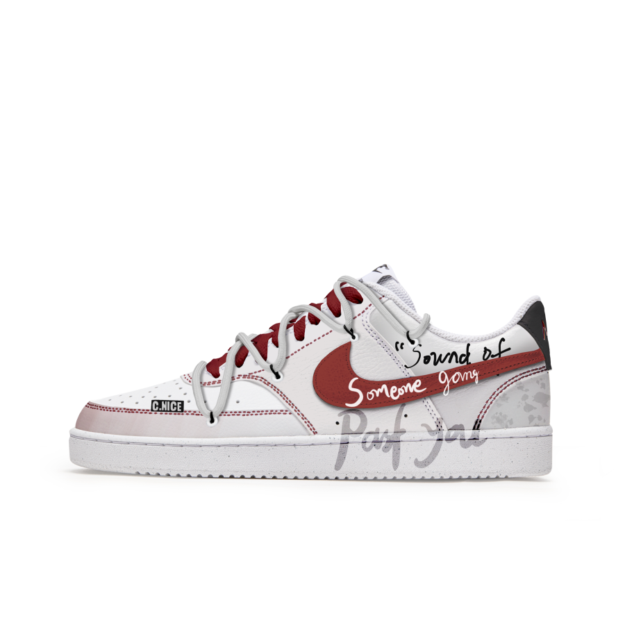 Nike Nike Court Vision 1 Freedom Panda, Stranger Things Slip Resistant Abrasion Resistant Low top Skateboard Shoes Men's