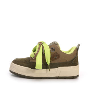 Cobx Cob Slip Resistant, Abrasion Resistant, Lightweight Low top Skateboard Shoes Women's Green Brown