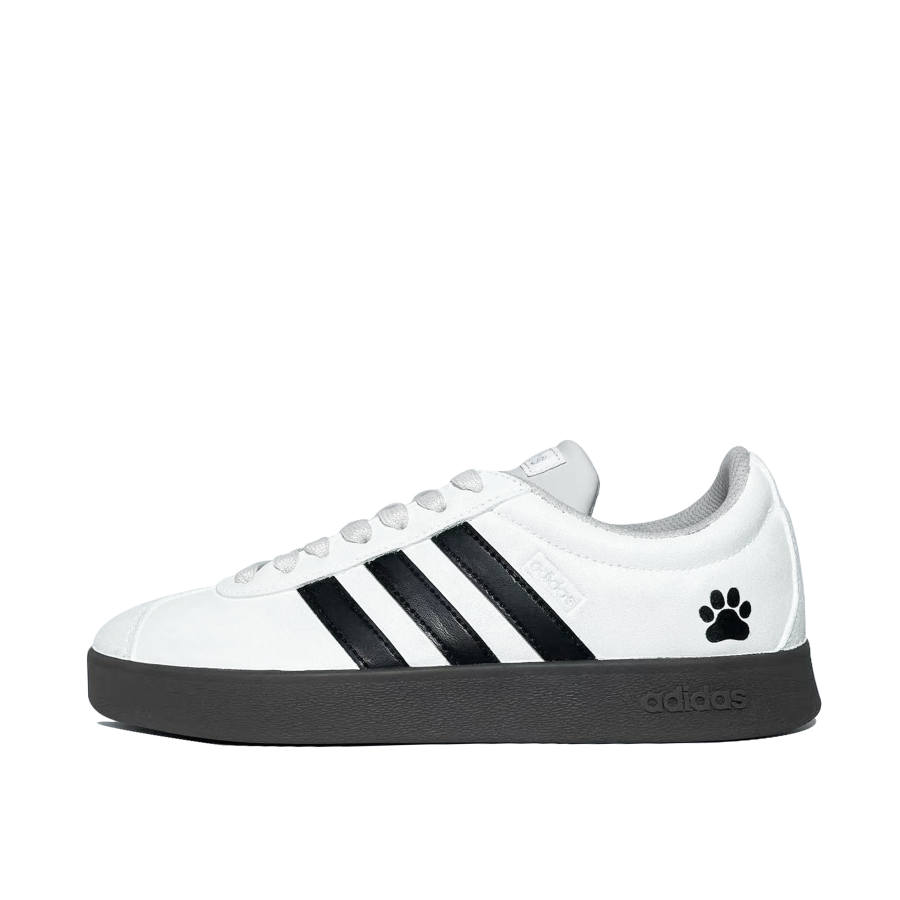Adidas Neo VL Court 2.0 Lifestyle White Cat Lightweight Low top Skateboard Shoes Unisex Black White