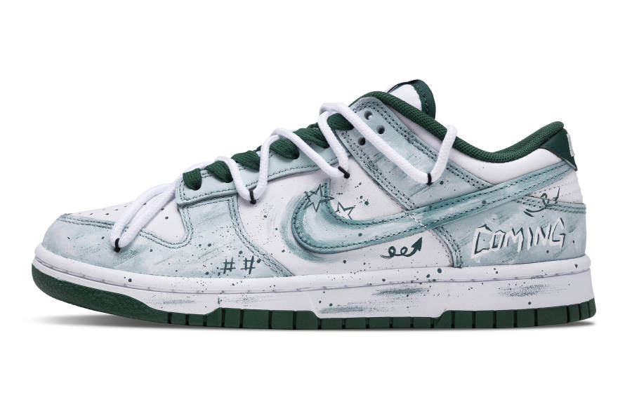 Nike Nike Dunk Moonlit Galaxy Lightweight Slip Resistant Low top Skateboard Shoes Unisex Dark Cyan