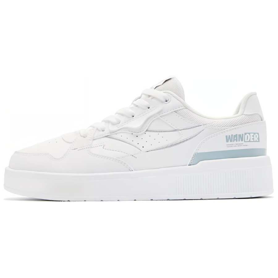QIAODAN Coverage Slip Resistant And Abrasion Resistant Low top Skateboard Shoes Men's Jordan White Pure Gray