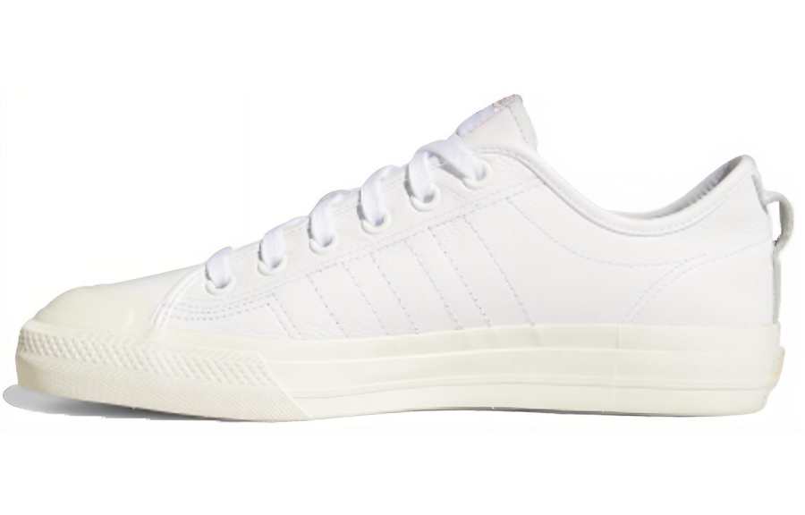Adidas Originals NIZZA Synthetic Leather Breathable Low top Skateboard Shoes Unisex Ecru