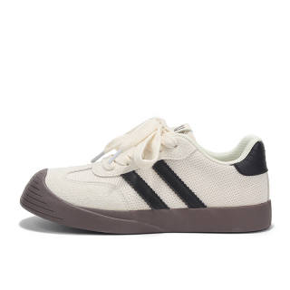 Yobn Fabric Lightweight Breathable Lightweight And Breathable Low top Skateboard Shoes Women's Beige