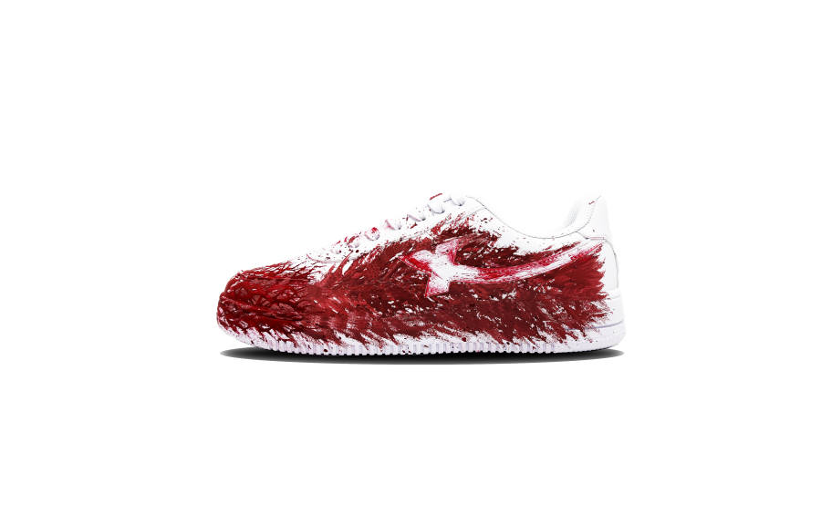 XTEP Air Force 1 Cushioning Lightweight Low top Skateboard Shoes Unisex White Red