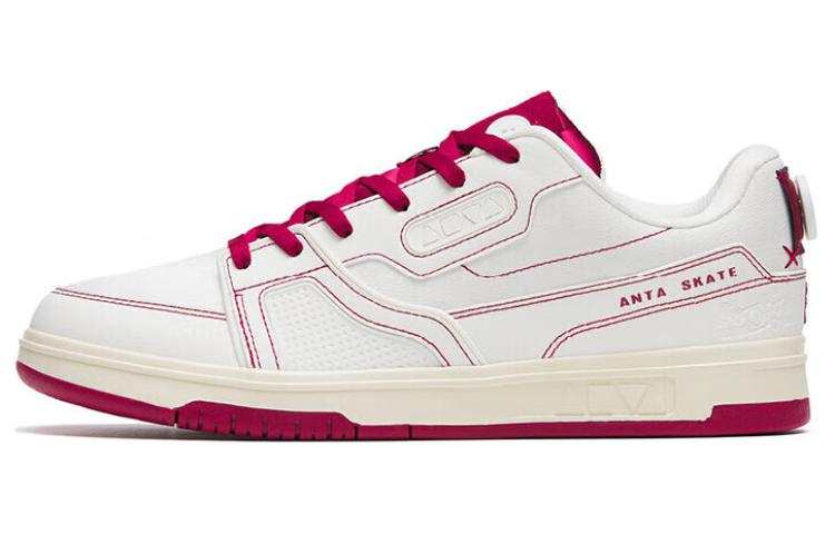 Anta AOYU Cushioning, Wear Resistant Low top Skateboard Shoes Men's White Red