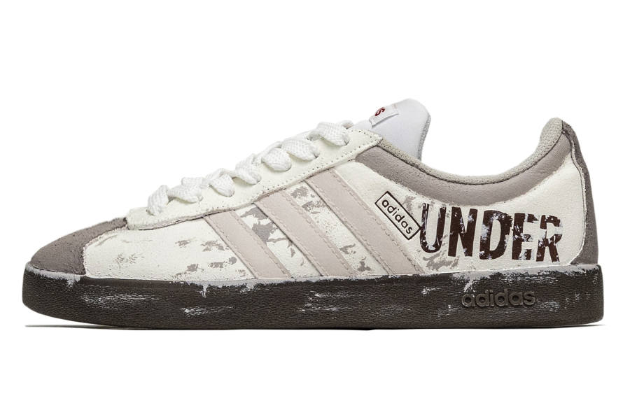 Adidas Neo VL Court Lifestyle Between Wilderness Leather Slip Resistant Cushioning Abrasion Resistant