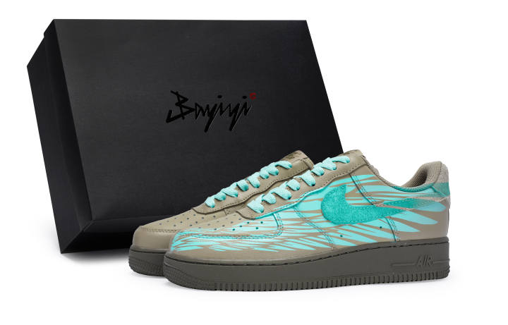 Nike Nike Air Force 1 Slip Resistant Abrasion Resistant Low top Skateboard Shoes Unisex Tiffany Brown