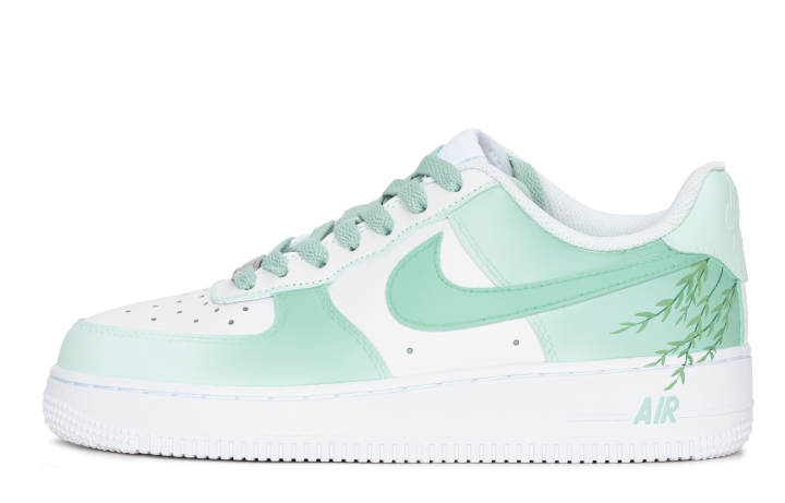 Nike Nike Air Force 1 Low top Skateboard Shoes Unisex White Green