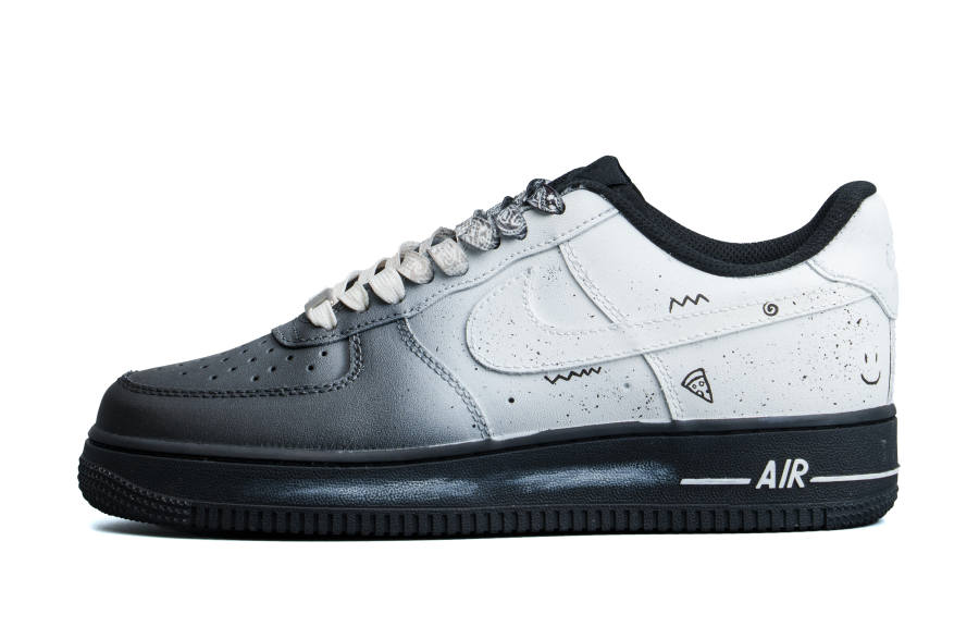 Nike Nike Air Force 1 Fashion Trend Cushioning Impact Resistance Low top Skateboard Shoes Unisex Black White