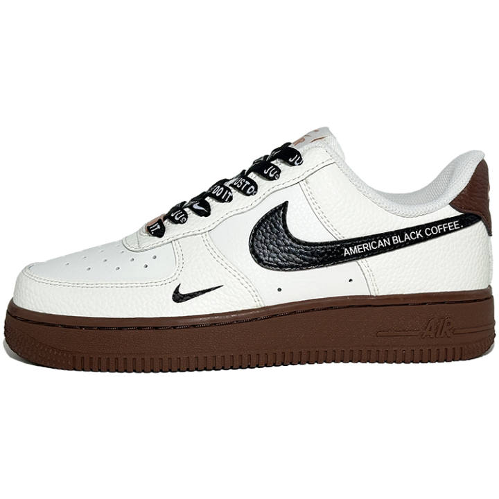 Nike Nike Air Force 1 American Black Coffee Abrasion Resistant Lightweight Low top Skateboard Shoes Unisex
