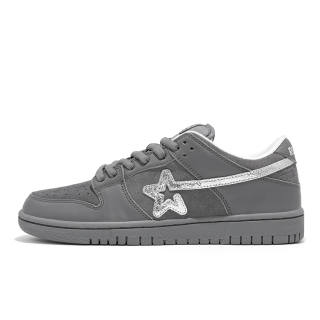 RIPSTAR Slip Resistant Abrasion Resistant Low top Skateboard Shoes Unisex Silver Gray