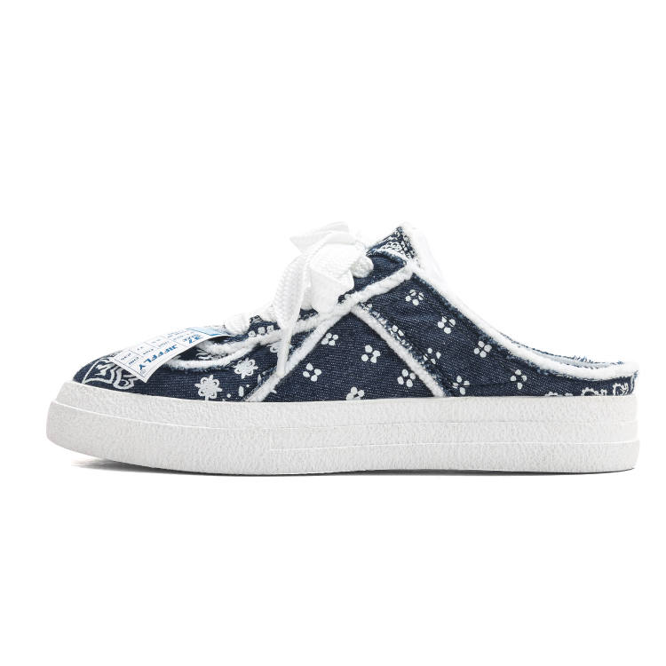 Jifffly Canvas Lightweight And Breathable Low top Skateboard Shoes Unisex Navy Blue