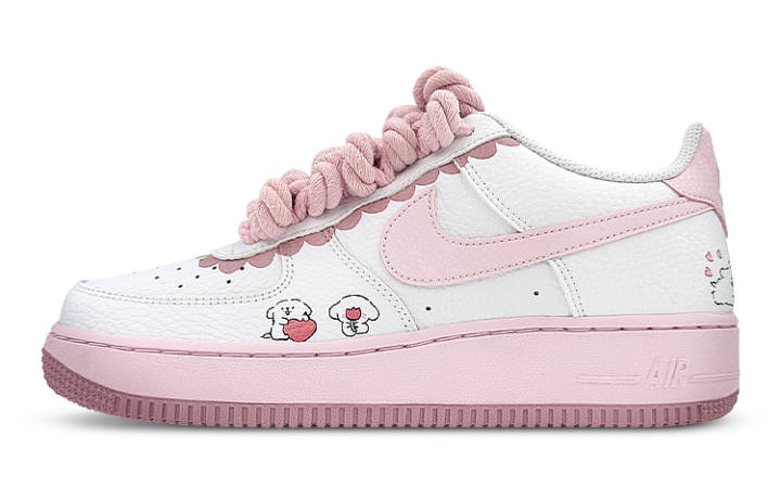 Nike Nike Air Force 1 Low top Skateboard Shoes GS Pink White