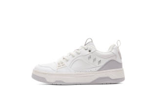 VEIDOORN Slip Resistant, Abrasion Resistant, Height Increasing Low top Skateboard Shoes Unisex White