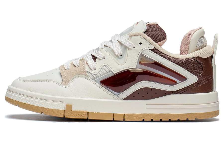 Li-Ning Li Ning Wave PRO Synthetic Leather Comfortable Slip Resistant Abrasion Resistant Low top Skateboard Shoes Women's