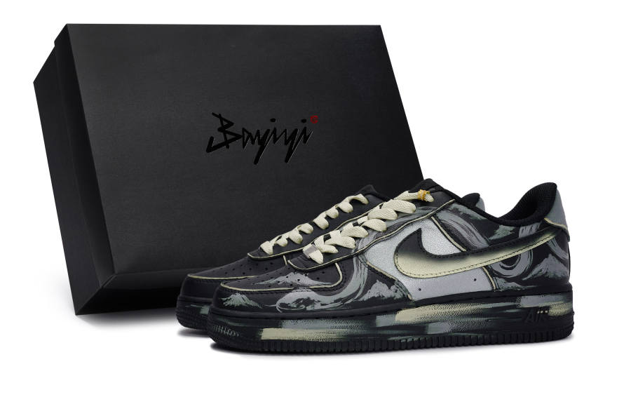 Nike Nike Air Force 1 Slip Resistant Slip Resistant Low top Skateboard Shoes Unisex Black Silver Beige Yellow