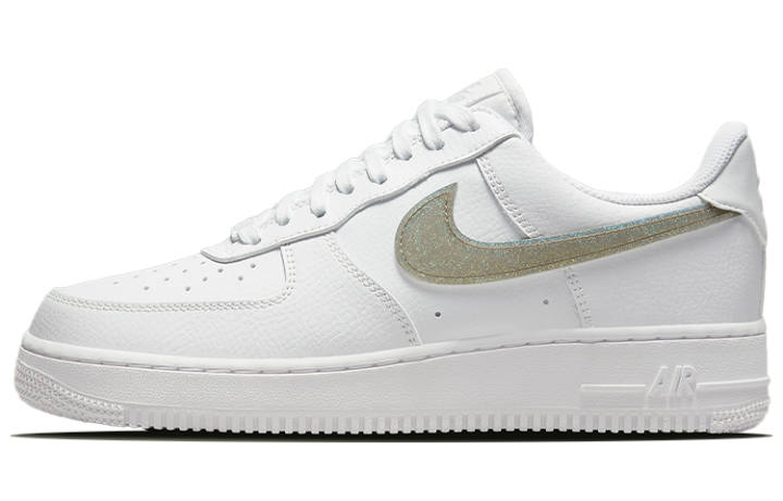 Nike Nike Air Force 1 Low White Gold Glitter Swoosh Women's
