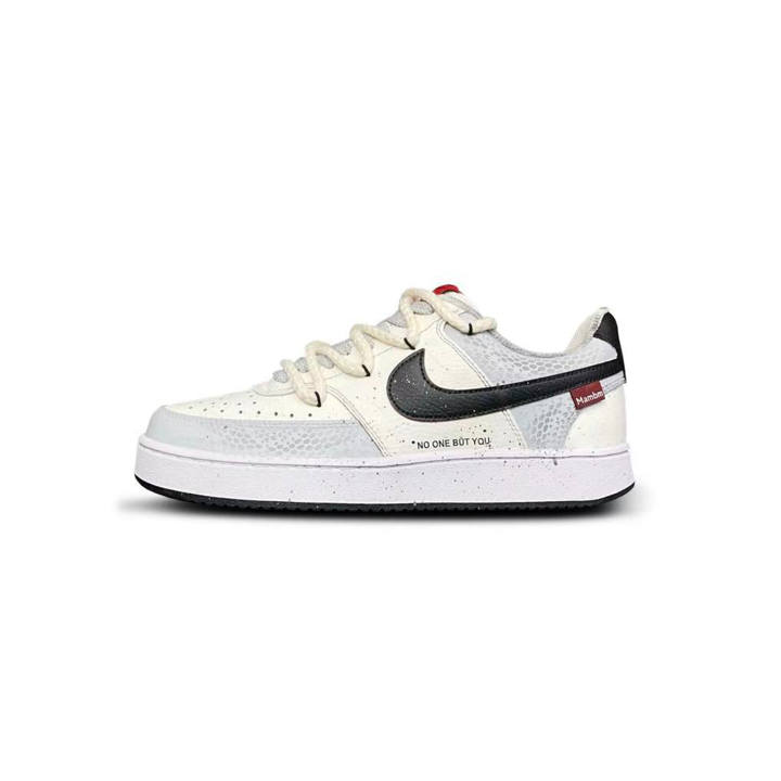 Nike Nike Court Vision 1 Tower Rabbit Creative Synthetic Leather Thermal Low top Skateboard Shoes Men's Black Gray