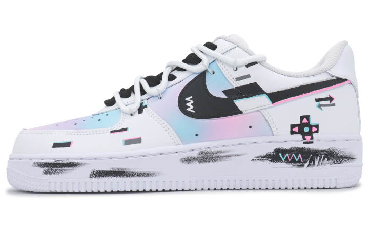 Nike Nike Air Force 1 Slip Resistant Cushioning Abrasion Resistant Low top Skateboard Shoes Unisex White