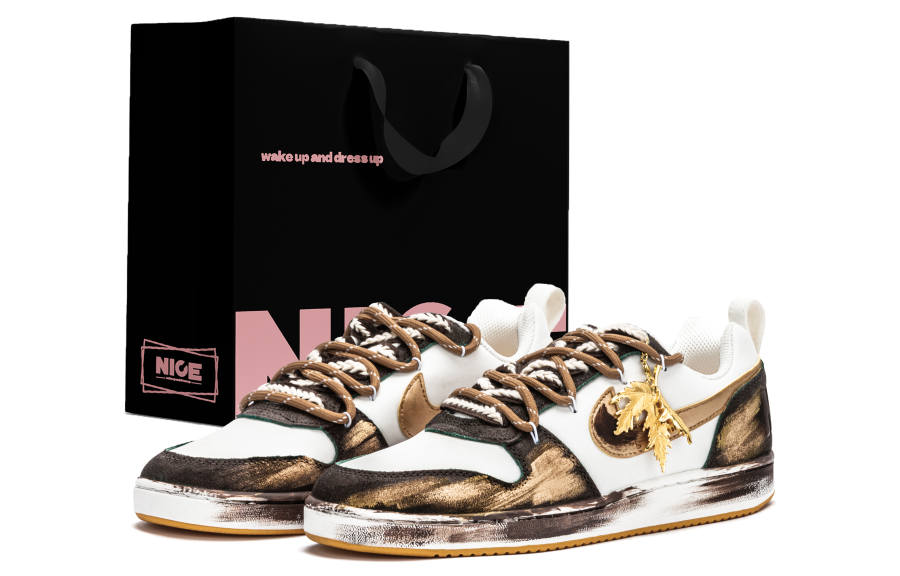 Nike Nike Court Borough Abrasion Resistant Abrasion Resistant Low top Skateboard Shoes Men's Gold Brown