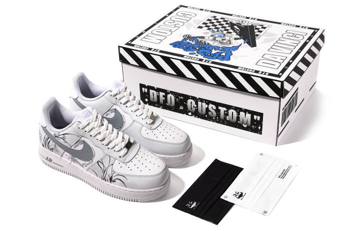 Nike Nike Air Force 1 Low top Skateboard Shoes Men's Black Gray